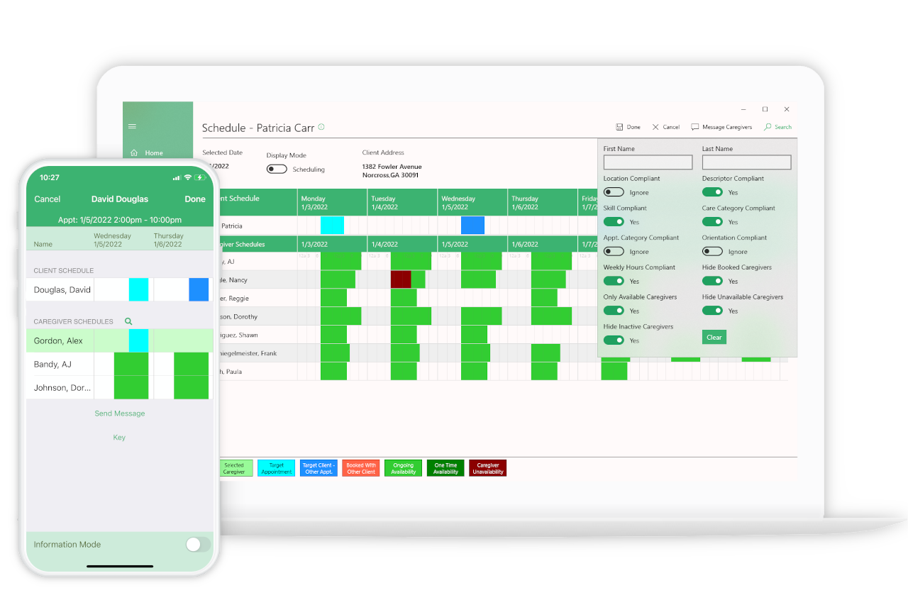 HZCare Appointment Caregiver Scheduling